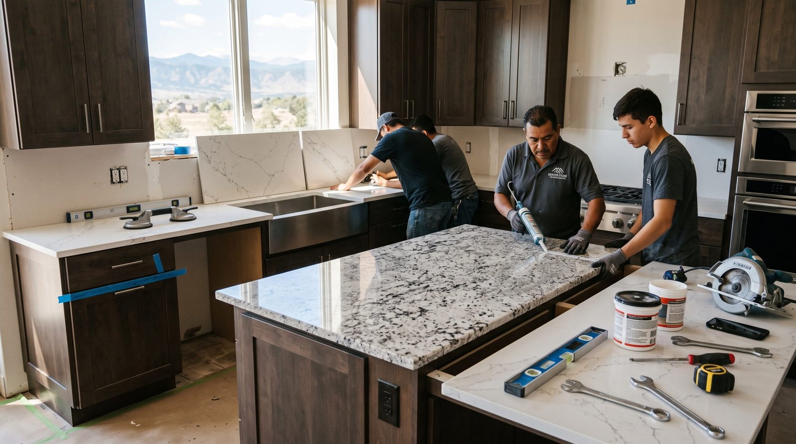 Custom Granite and Quartz Countertop Installation in Denver